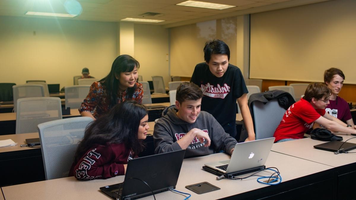 Students working together in a small group